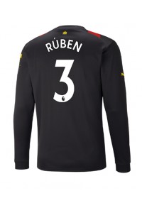 Manchester City Ruben Dias #3 Fotballdrakt Borte Klær 2022-23 Lange ermer